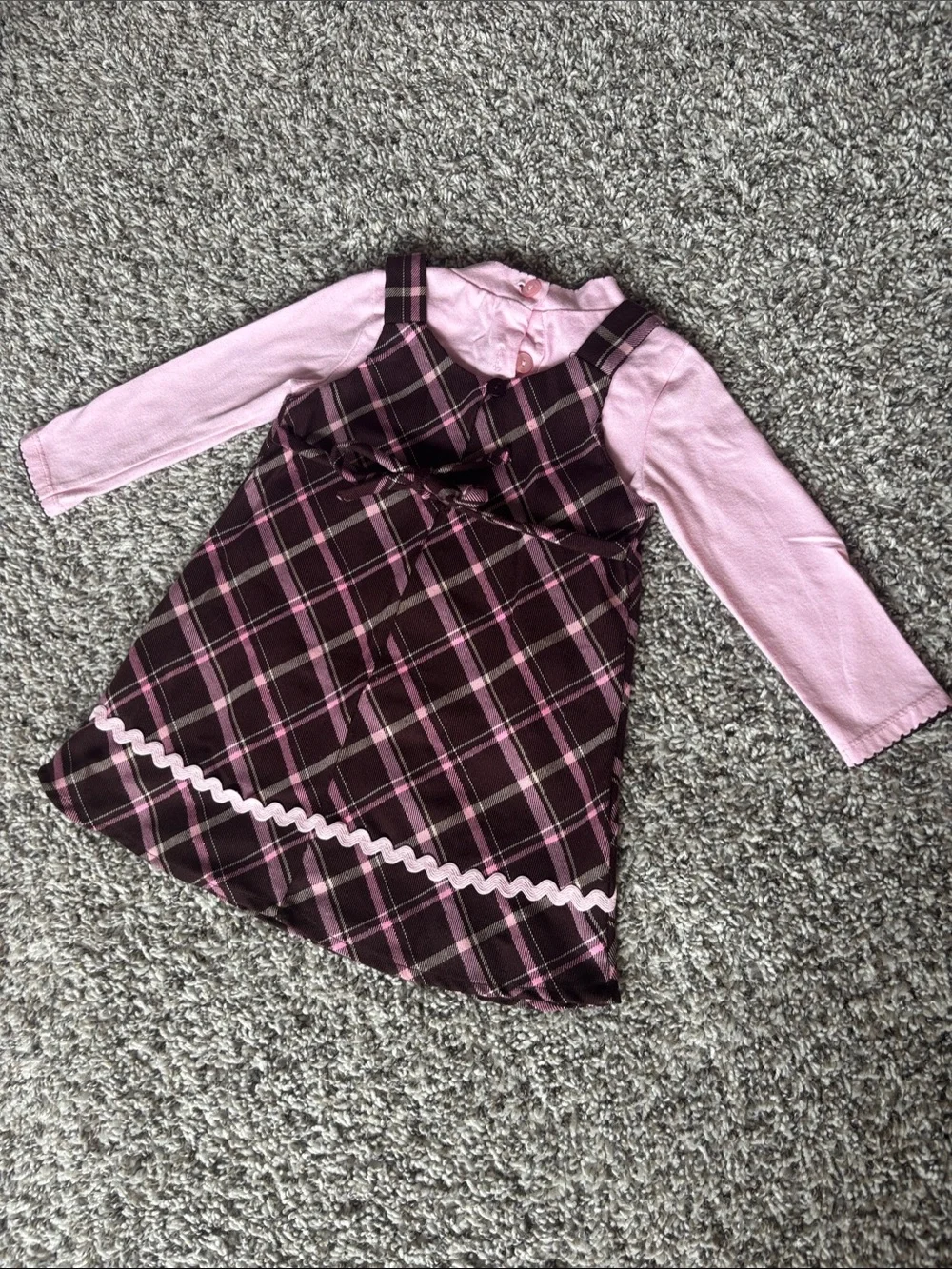 Sweet Heart Rose Toddler Girl Pink and Brown Owl Dress